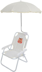 Gazaar Kids Beach Chair with Umbrella, Foldable Portable Camping Chair for Outdoor Activities, Lightweight Sturdy with Adjustable Sunshade (Squirrel)