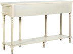 Christopher Knight Home Cally Wood Console Table with Drawers & Bottom Shelf, Narrow Entryway Table with Turned Roman Legs, Traditional Rectangular Wall Table for Living Room Study Hallway, White