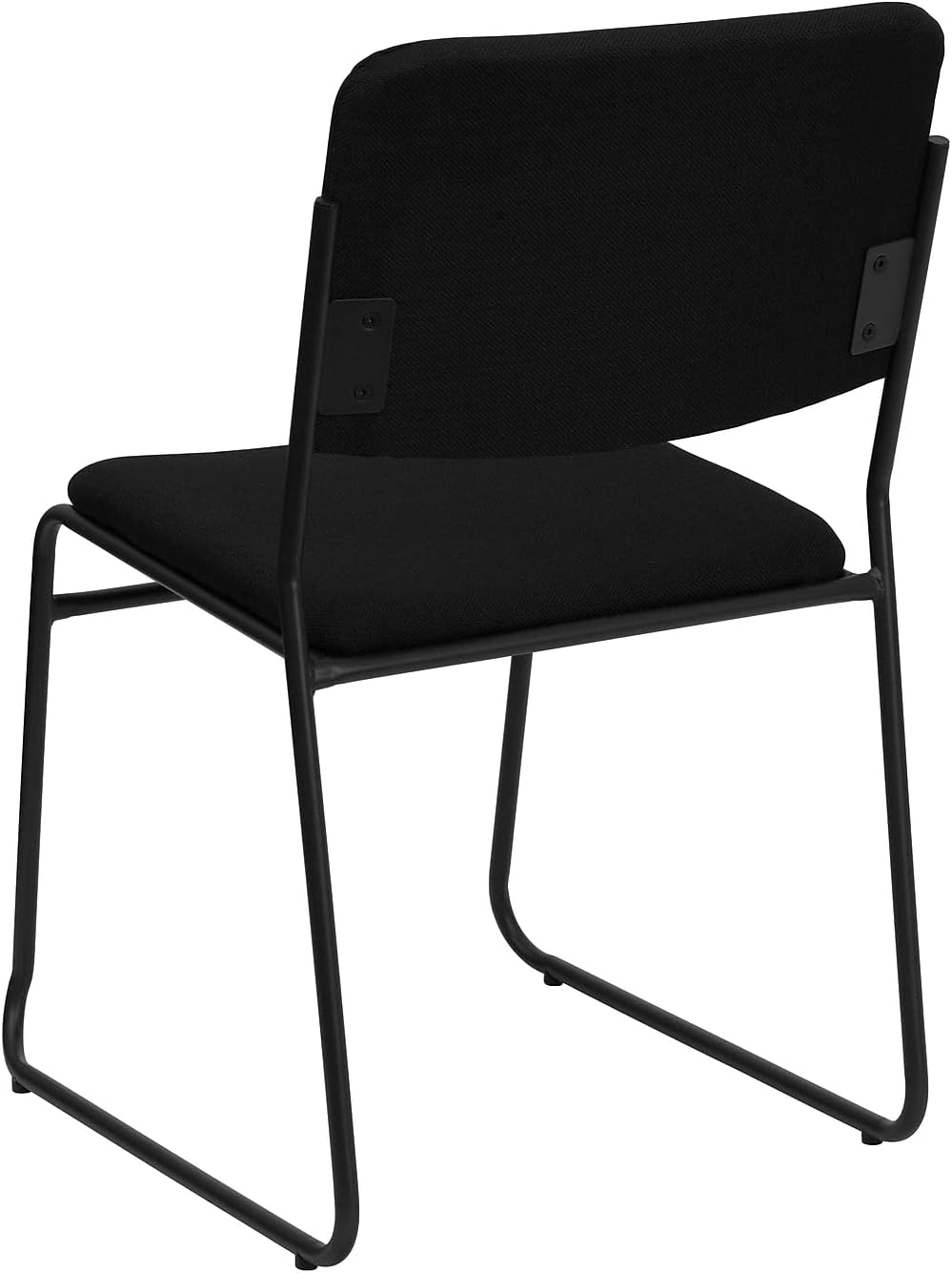 Flash Furniture 5 Pack HERCULES Series 500 lb. Capacity High Density Black Fabric Stacking Chair with Sled Base