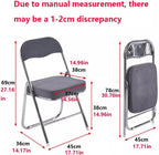 Foldable Chair with Ergonomic Backrest, Comfortable Corduroy Seat, Thick Sponge Cushion, Quick 3-Second Fold for Home Office School, Space-Saving(Pink+Silver)