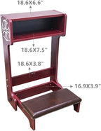 FixtureDisplays 32X20X20" Prayer Bench, Padded Kneeler with Book Shelf, Easy Fold-Away Prayer Table Chair 10104