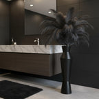 Tall Floor Vase, 23.6in Tall Modern Vase with Weighted Base - Matte Black Resin Vases for Dried Pampas Grass, Faux Flowers, Feathers & Home Decor