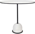 Morro Oval Side Table, White Marble