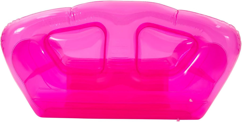Bepritm Inflatable Sofa Chair, Blow Up Couches Transparent Inflatable Sofa Seat Couch, Portable Inflatable Camping Couches Patio Sofa Yard Double Seater Chairs for Indoor, Outdoor, Beach (Red)