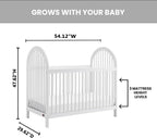 Soho Baby Everlee 3-in-1 Island Crib, Whitewash