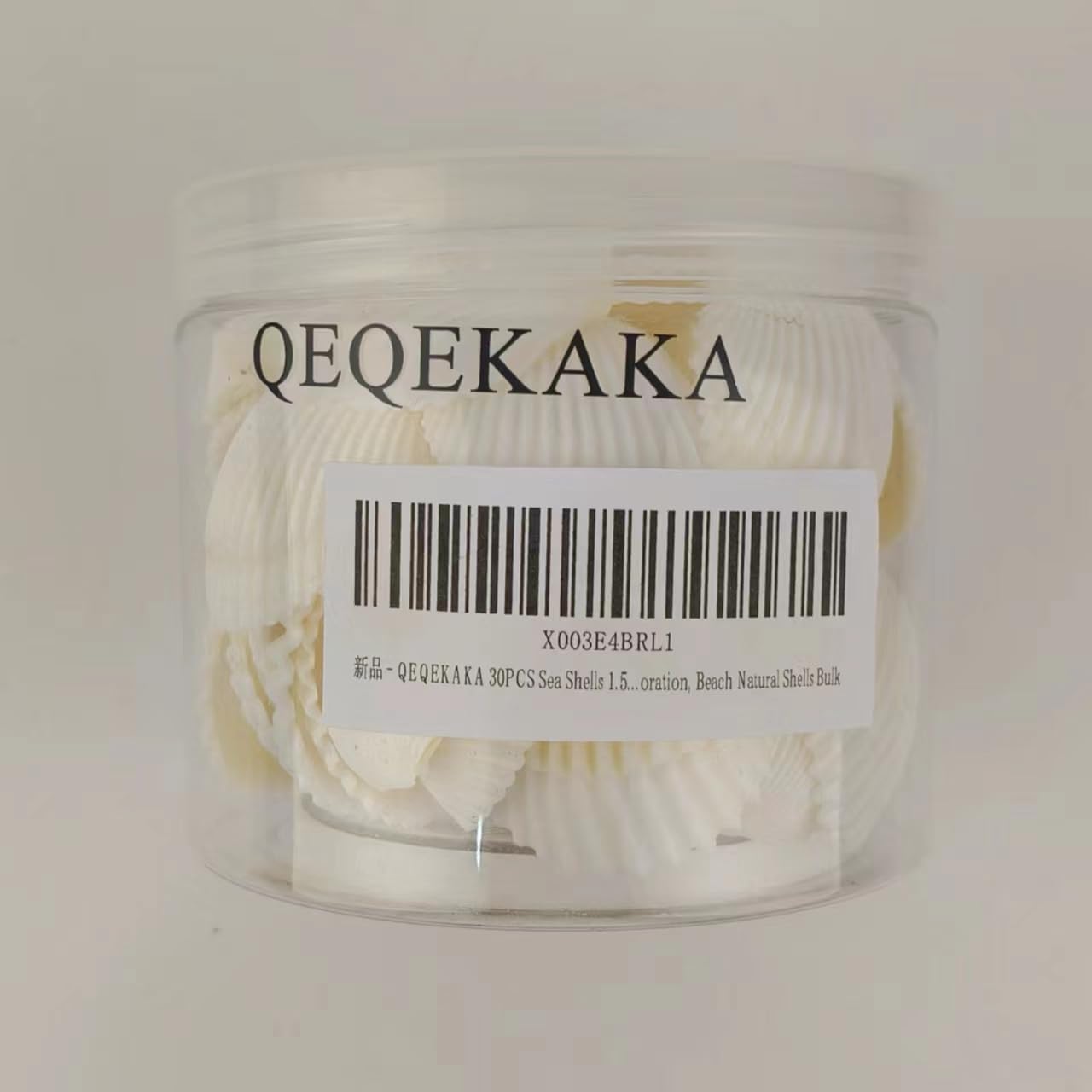 QEQEKAKA 30PCS Sea Shells for Crafts1.5''-2'' White Small Seashells Clam Scallop Shells for Crafting DIY Painting Beaching Wedding Decoration Beach Natural Bulk