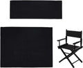 Director Chair Canvas Replacement with Wood Stick, 21.2" L x 16.1" W Portable Cover for Directors Chair, Casual Home Director Chair (Black)