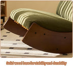 MFFM Comfortable Glider Rocking Chair, Upholstery Glider Chair, Solid Wood Frame, Perfect for Multiple Settings Accent Reading Chair for Bedroom,Living Room,Nursery (Green)