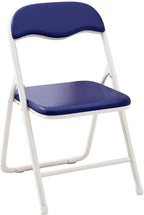 Folding Chair with Padded Cushion and Back, Foldable Office with Comfortable Cushion for Home and Office,(Blue)