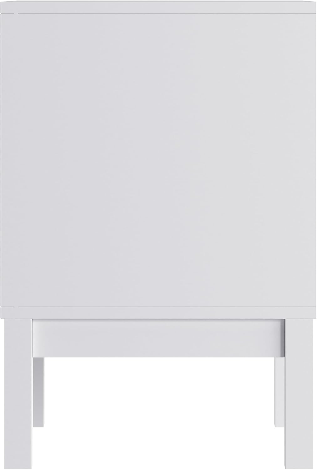 Flash Furniture Dallas Wood Nightstand Side Table, Kids Bedroom End Table with 2 Storage Drawers, Cutout Handles, Smooth Ball Bearing Slides, White