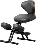 Kneeling Chair,Black Kneeling Desk Chair,Ergonomic Posture Chair with Backrest,Adjustable Height for Study Work from Home