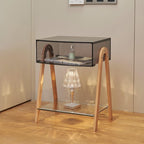 Transparent Coffee Table Nightstand Bedside Table for Bedroom Living Room Cafe