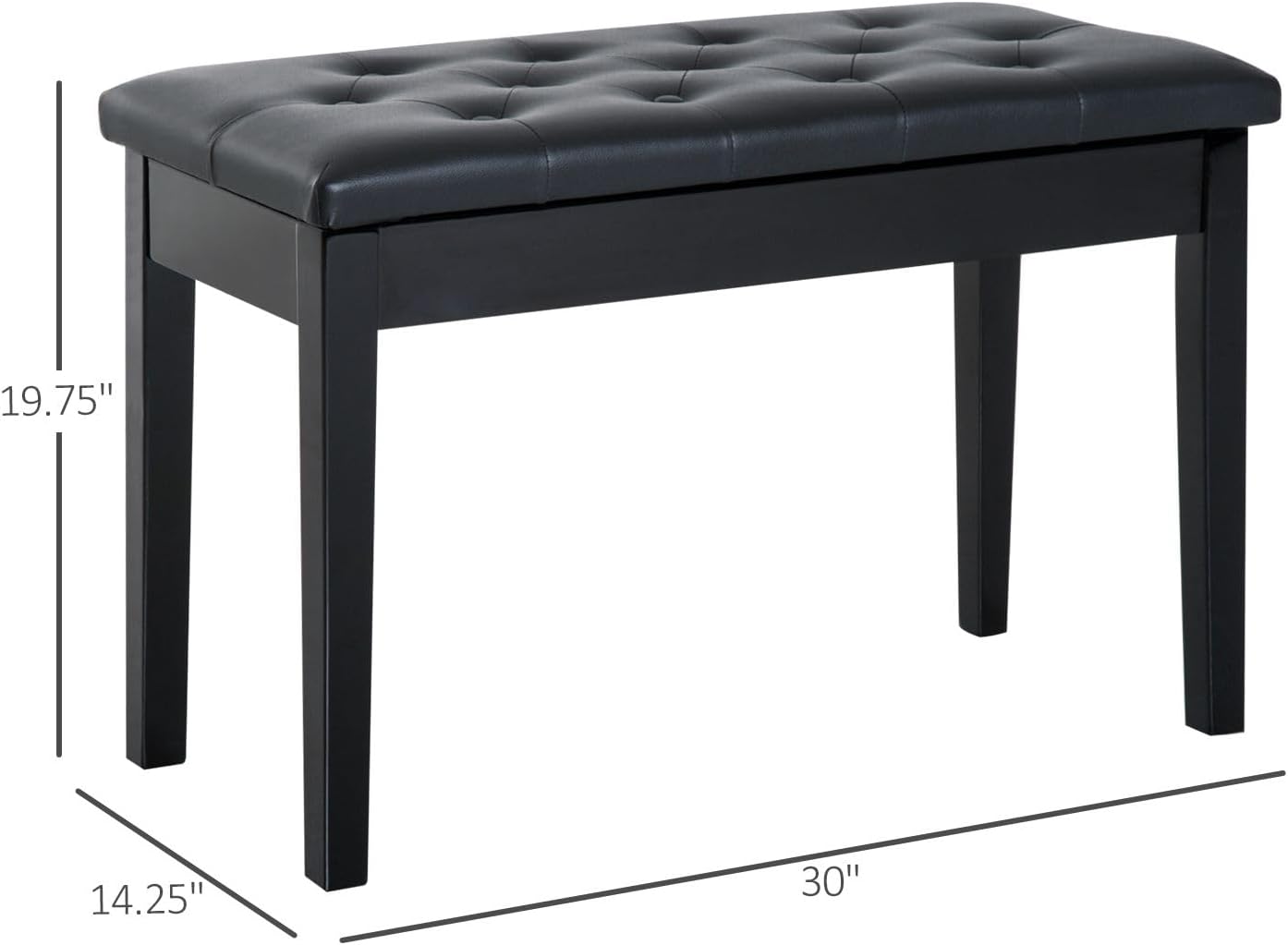 Traditional Country Style Piano Bench for 1-2 People