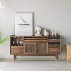 Entryway Cabinet Black Walnut Sideboard Dining Room Multifunctional Storage Cabinet Living Room Decorative Cabinet Kitchen Buffet Cabinet Sideboard Storage Cabinet