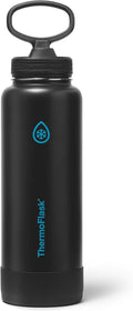 ThermoFlask Insulated Water Bottle with Spout Lid (40 oz, Electric Eclipse) - Leakproof, Stainless Steel Water Bottle for Cold & Hot Drinks, Travel & Daily Hydration