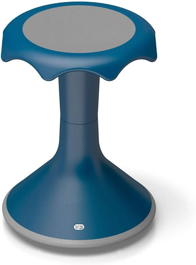 Hokki VS America Stool, Flexible Ergonomic Seating Stool for Kids and Adults, 18" Seat Height, Blue