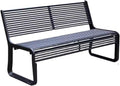Patio Benches for Outdoors Park Outdoor Bench Square Community Double Backrest Iron Leisure Seat Garden Benches for Outdoors