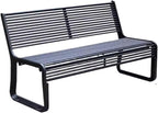 Patio Benches for Outdoors Park Outdoor Bench Square Community Double Backrest Iron Leisure Seat Garden Benches for Outdoors