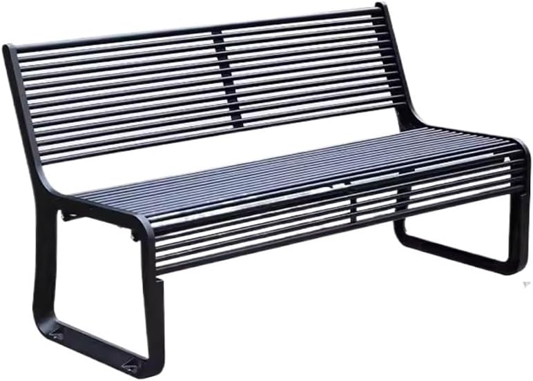 Patio Benches for Outdoors Park Outdoor Bench Square Community Double Backrest Iron Leisure Seat Garden Benches for Outdoors