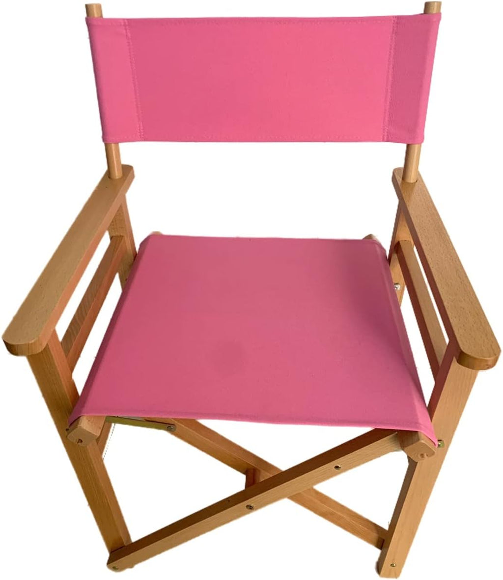 Directors Chair 20.86''L X 16.14" W Canvas Replacement Covers Kit for Directors Chairs,Movie Chair Replacement Canvas Seat and Back Oxford Cloth Cover for Home Director Chair (Pink)