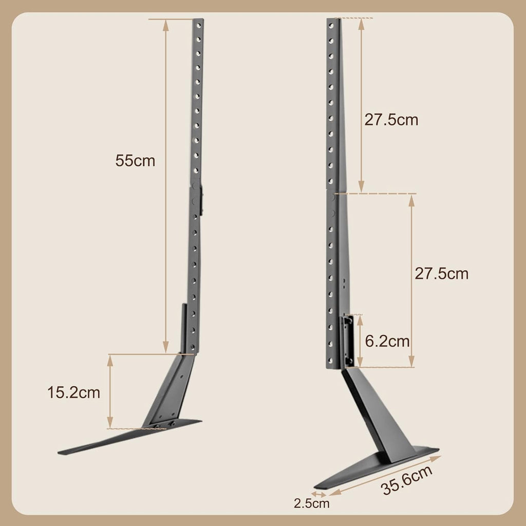 Universal TV Stand, Metal TV Legs for 20-65 inch LCD/LED/OLED/Plasma Flat&Curved Screen TV Height Adjustment with VESA 75x75mm to 800x500mm Max ML1760