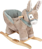 Small Foot Rocking Donkey Animal with Armchair, Handles and Headcollar, Plush Toy from 12 Months, Ref. 12210 Toys, Multicoloured