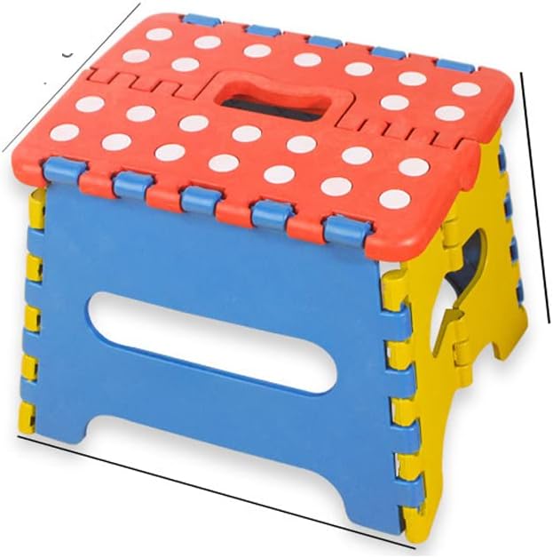 Magik 2-4 Pack Collapsible Folding Stool Anti-Slip Lightweight Kitchen Foot 7" Step (Random Color, 2 Pack)