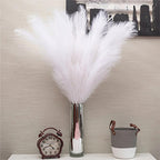 MAKHOT White Pampas Grass Decor Fluffy, Faux Pampass White Small Fake Pampas 30"-5 Pcs Pampass Grass Floral WhiteFlowers Filler for Floor Vases, WhitePampas for Home Vase Decor