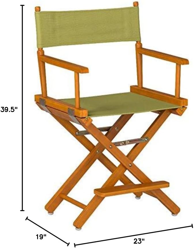 Casual Home 24" Director's Chair Honey Oak Frame-with Olive Canvas, Counter Height