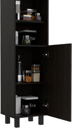 Thorndike 2-Shelf Rectangle Pantry Cabinet - Black Wengue - Organized Storage for Small Spaces