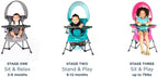 Baby Delight Go with Me Venture Portable Chair Bundle with Sun Canopy | for Indoor & Outdoor Use | 3 Growth Stages | Teal & Moss Bud Green