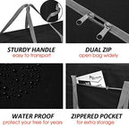 Heavy Duty Christmas Tree Storage Bag, Fits Up to 9 Ft. Tall Disassembled Trees, 25" H X 20" W X 65" L, Durable 600D Oxford Material, Heavy Duty Xmas Storage Container (Black)
