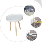Homoyoyo Nordic Style Small Round Side Table White Mini Sofa End Table for Living Room and Bedroom