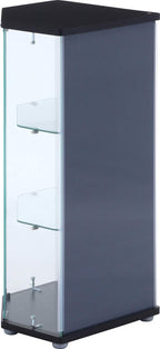 Fuji Boeki 99481 Collection Case, Figure Case, 3 Tiers, Width 21.7 x Depth 17.1 x Height 33.9 inches (55 x 43.5 x 86 cm), Black, Corner Type, Rear Mirror, Assembly Required