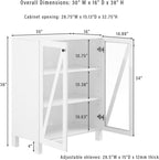 Maykoosh Tall Kitchen Pantry Set - Stackable Storage Cabinets - White - 16" x 30" x 72"
