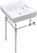 Kingston Brass KVPB2018W41 Edwardian 20-Inch Console Sink with Brass Legs, Polished Chrome
