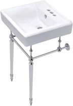 Kingston Brass KVPB2018W41 Edwardian 20-Inch Console Sink with Brass Legs, Polished Chrome
