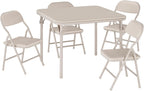 IDEALHOUSE 5 Piece Boys Girls Folding Table and Chairs Set, Activity Table and Chairs Set for Dining Room,Daycare,Classrooms