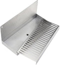 Stainless Steel Beer Drip Tray 12"x4.9" Wall ed with Drain Hole - Perfect for Homebrew, Craft Beer Dispenser, Bar Tool, Beve Serving Solut