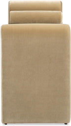 60.5" Arched Arm Bench with Bolster Pillows, Camel Brown Beige Performance Velvet