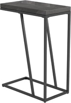 Rustic Grey Herringbone and Sandy Black Accent Table