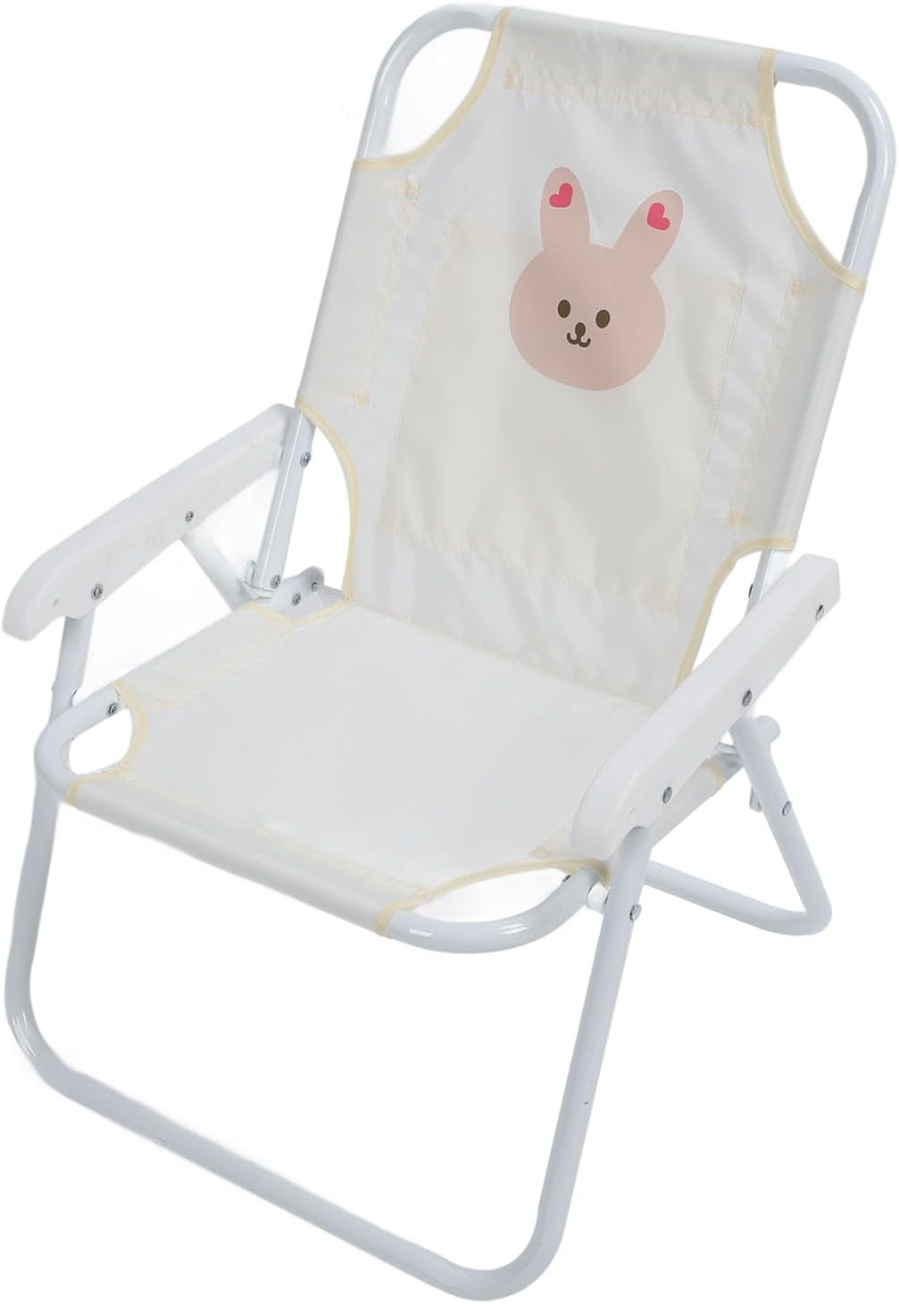 Asixxsix Kids Beach Chair with Umbrella, Sun Proof Adjustable Umbrella Lightweight Portable Folding Chair, Toddler Beach Seat with Compact Design for Camping Picnics Parks Concerts (Bunny)