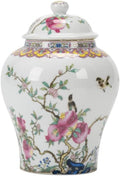fanquare Porcelain Airtight Canister for Loose Tea Vintage Chinese Ripe Peach Style Ceramic Spice Jar Kitchen Storage Caddy Large Sugar Jar, Vase for Décor | Kitchen Storage Caddy for Loose Tea, Ceramic Spice Jar, Large Sugar Jar, Vase for Décor