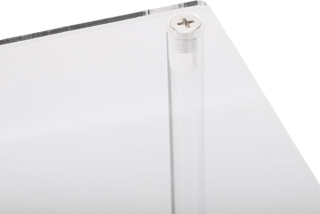 banapoy Acrylic End Table, 2 Tier Clear Corner Side Table, Small Corner Shelf Stand Display Rack, for Living Room, Bedroom, Bathroom, 11.8x19.7in