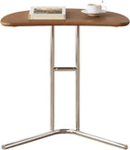 Miuuod C-Shaped End Table,Small Side Table for Couch, Sofa Table with Metal Frame,Laptop Snack Table for Living Room,Bedroom,Home Office,Bedside,Wood