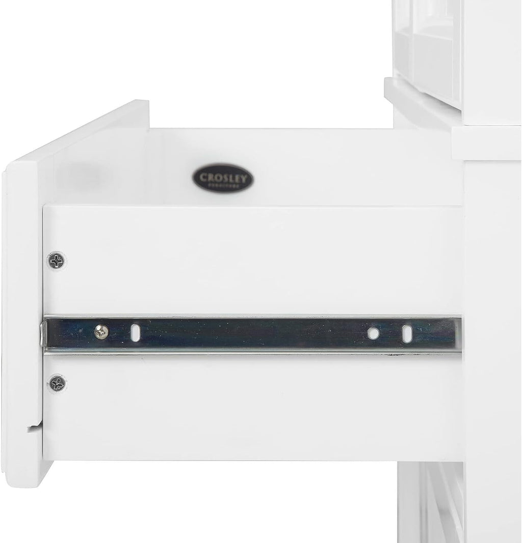 Maykoosh White Pantry Cabinet - Adjustable Shelves, 4 Door & 1 Drawer Storage