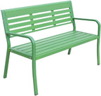 Outdoor Bench, Cast Aluminum Park Bench - Outdoor Backrest Garden Bench for Patio, Yard Garden Bench(Green)