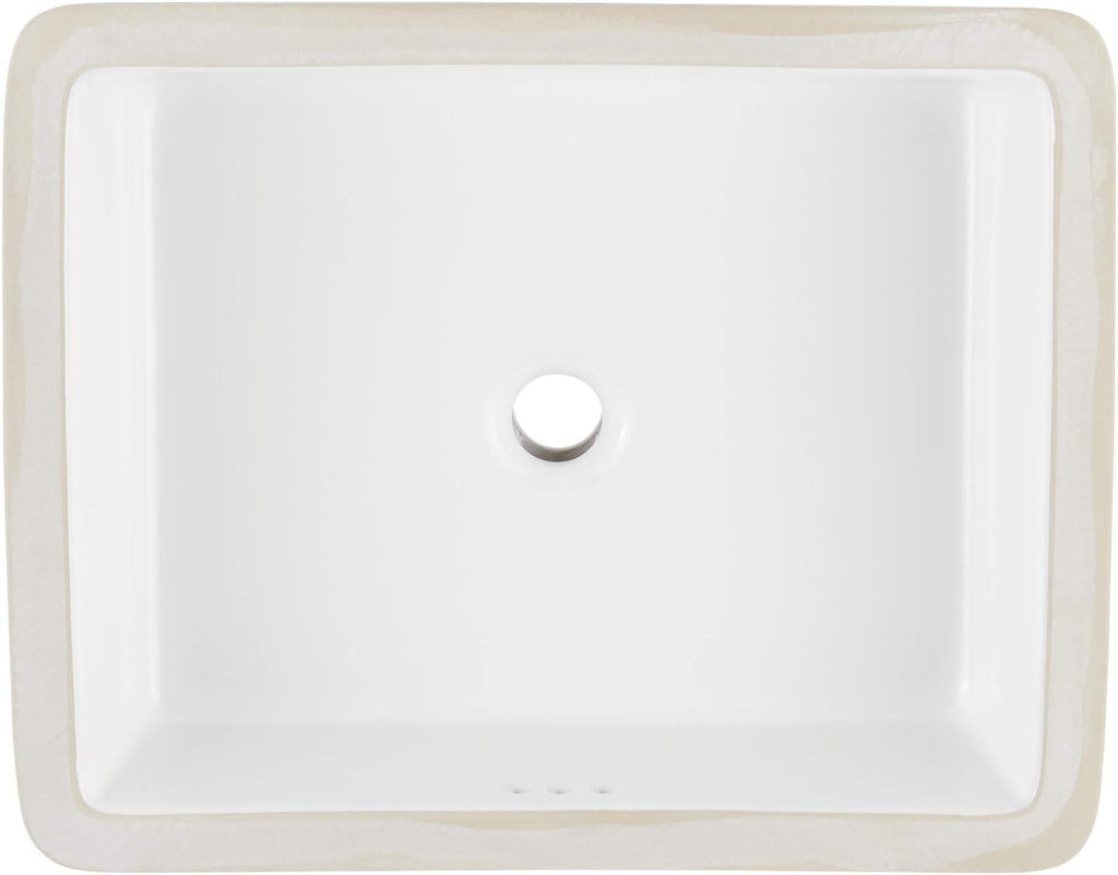 Signature Hardware 447966 Destin 20" Vitreous China Undermount Bathroom Sink - Glazed Underside