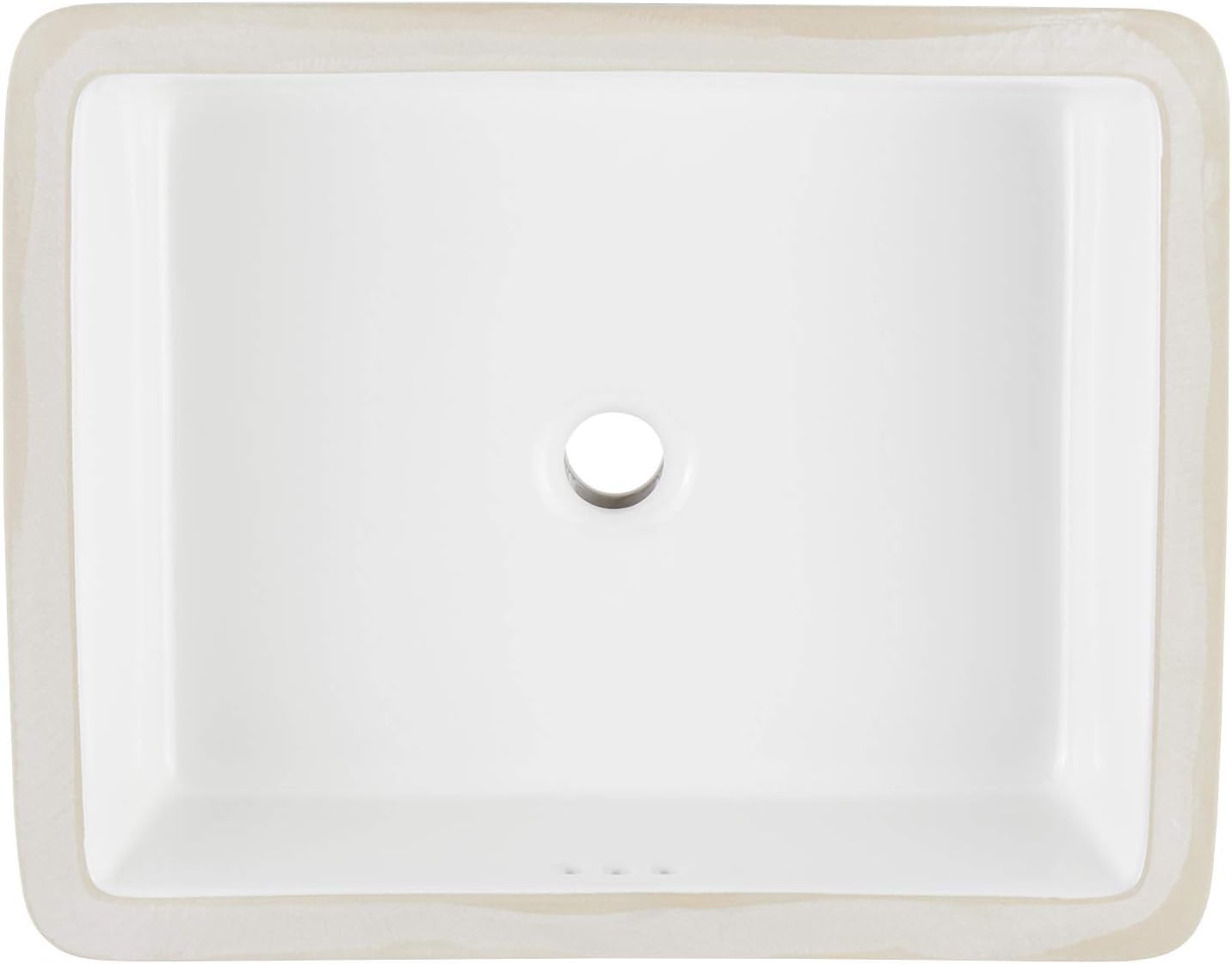 Signature Hardware 447966 Destin 20" Vitreous China Undermount Bathroom Sink - Glazed Underside