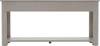 Knocbel Console Table with 4 Storage Drawers and Bottom Shelf, Rustic Distressed Sofa Table for Entryway Hallway Living Room, 63" W x 14" D x 30" H, Gray Wash Color